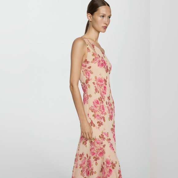 NWT MANGO Selection Asymmetrical Floral Dress - Picture 2 of 9